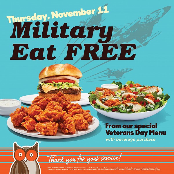 Hooters Honors Military on Veterans Day with Free Meal